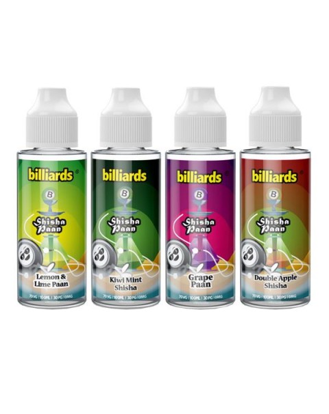 Billiards Shisha Paan Range 100ml Shortfill 0mg (70VG/30PG)