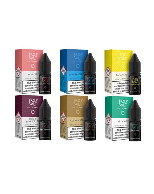 11mg Pod Salt – Flavoured 10ml Nicotine Salt...