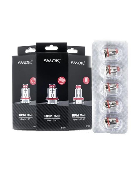 Smok RPM Replacement Coils – Triple Coil 0.6 Ohm/ Mesh 0.4 Ohm/ Quartz 1.2 Ohm/ SC 1.0 Ohm