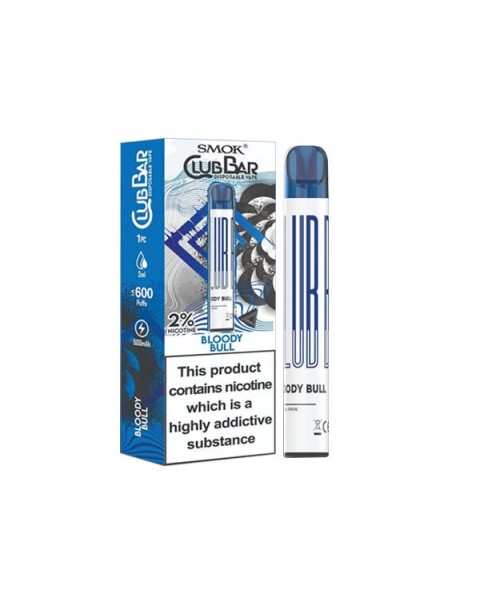 20mg Smok Club Bar Disposable Vape Pen 600 Puffs