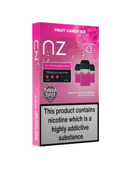 NZO 10mg Pukka Juice Salt Cartridges with Red Liquids Nic Salt (50VG/50PG)