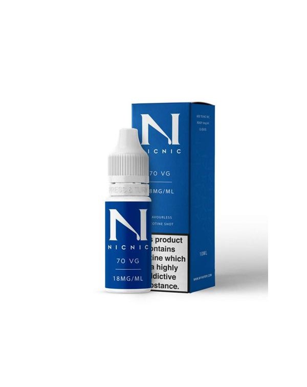 18mg Nic Nic Flavourless Nicotine Shot 10ml 70VG